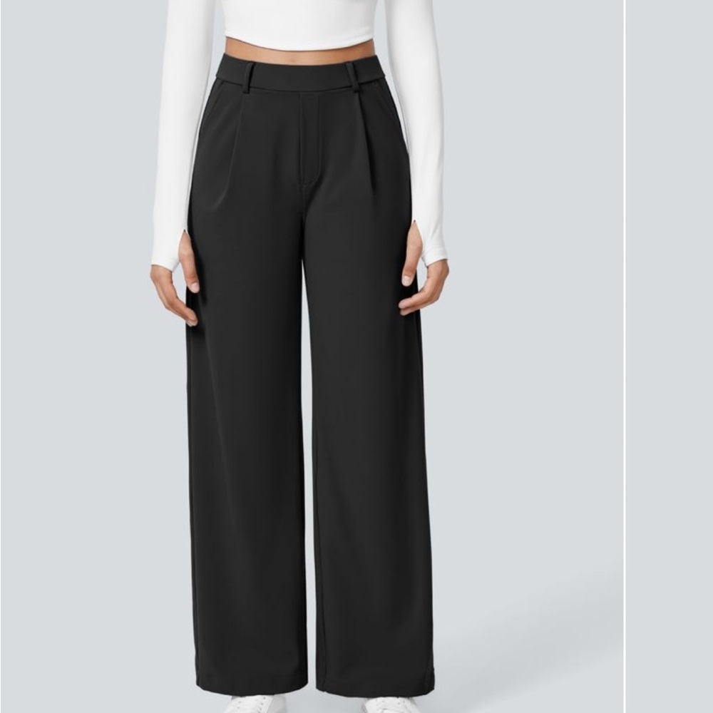 Women's Black Wide-Leg Pants